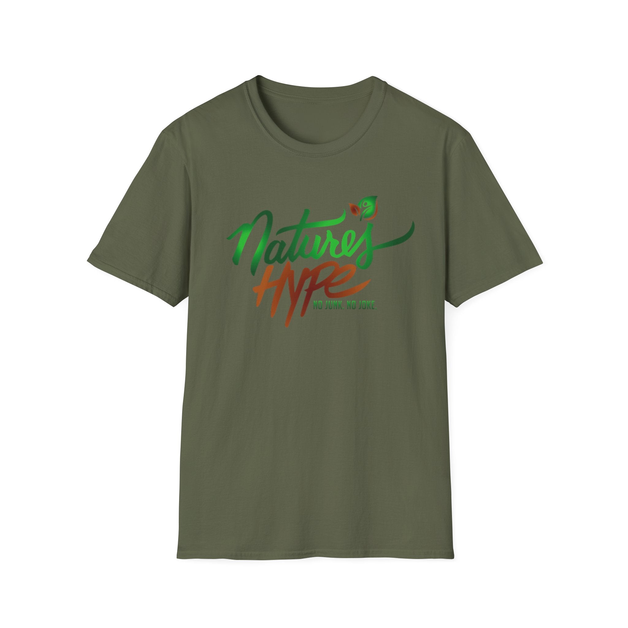 Nature’s Hype T-Shirt — “No Junk, No Joke” Eco Garden Tee