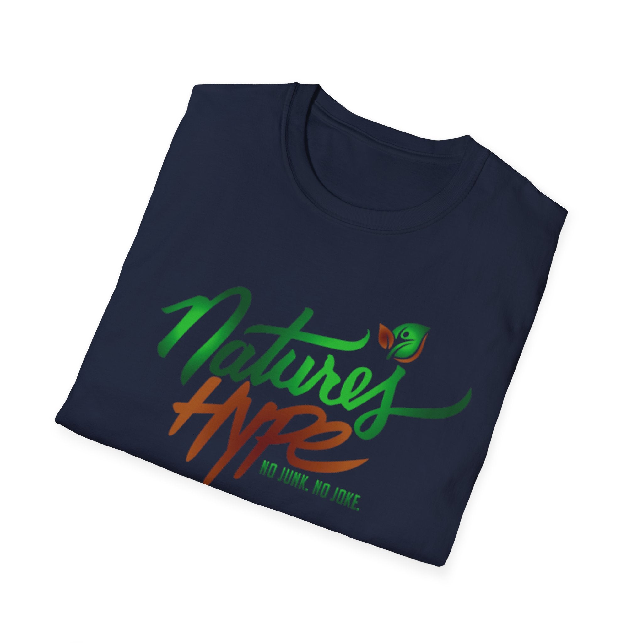 Nature’s Hype T-Shirt — “No Junk, No Joke” Eco Garden Tee
